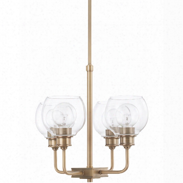 Capital Lighting Mid Century 4-light Chandelier In Aged Brass