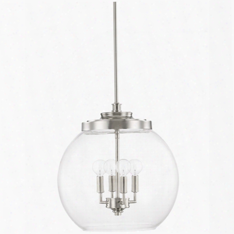 Capital Lighting Mid Century 4-light Pendant In Polished Nickel