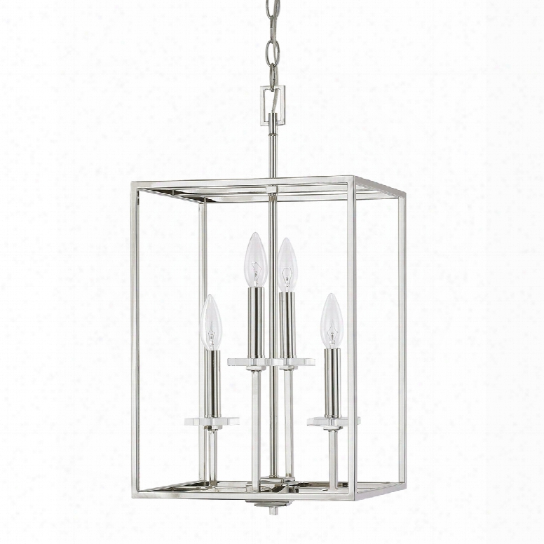 Capital Lighting Morgan 4-light Foyer Pendant In Polished Nickel