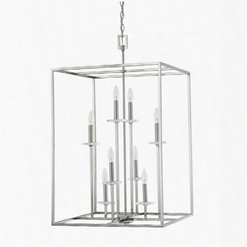 Capital Lighting Morgan 8-light Foyer Pendant In Polished Nickel