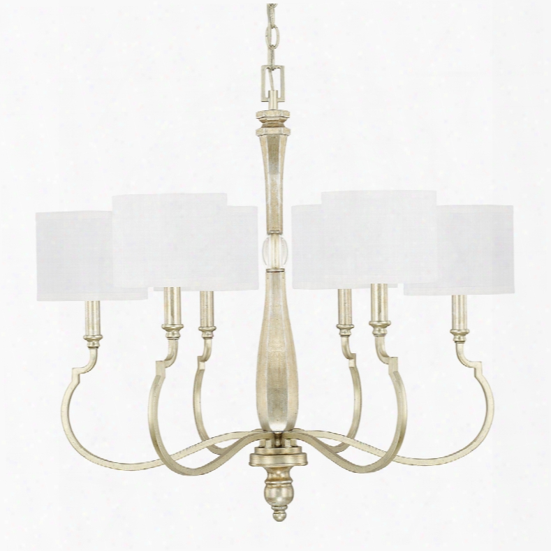 Capital Lighting Noelle 6-light Chandelier In Winter Gold