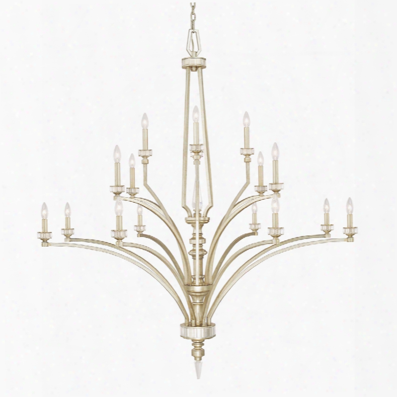 Capital Lighting Olivia 16-light Chandelier In Winter Gold