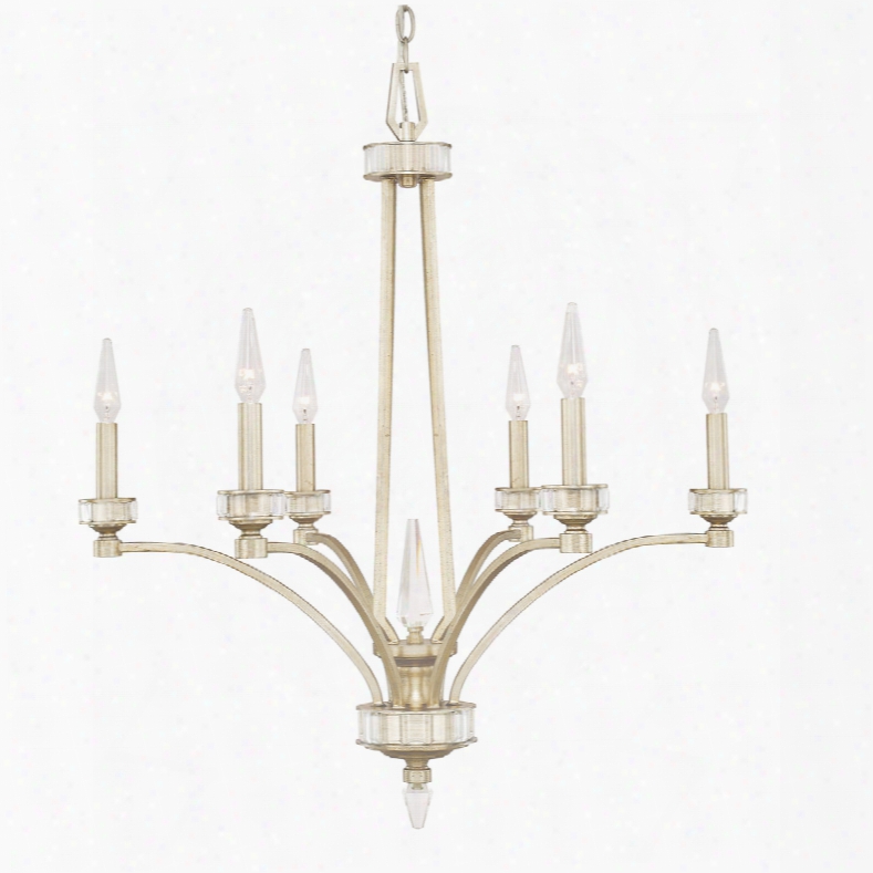 Capital Lighting Olviia 6-light Chandelier In Winter Gold