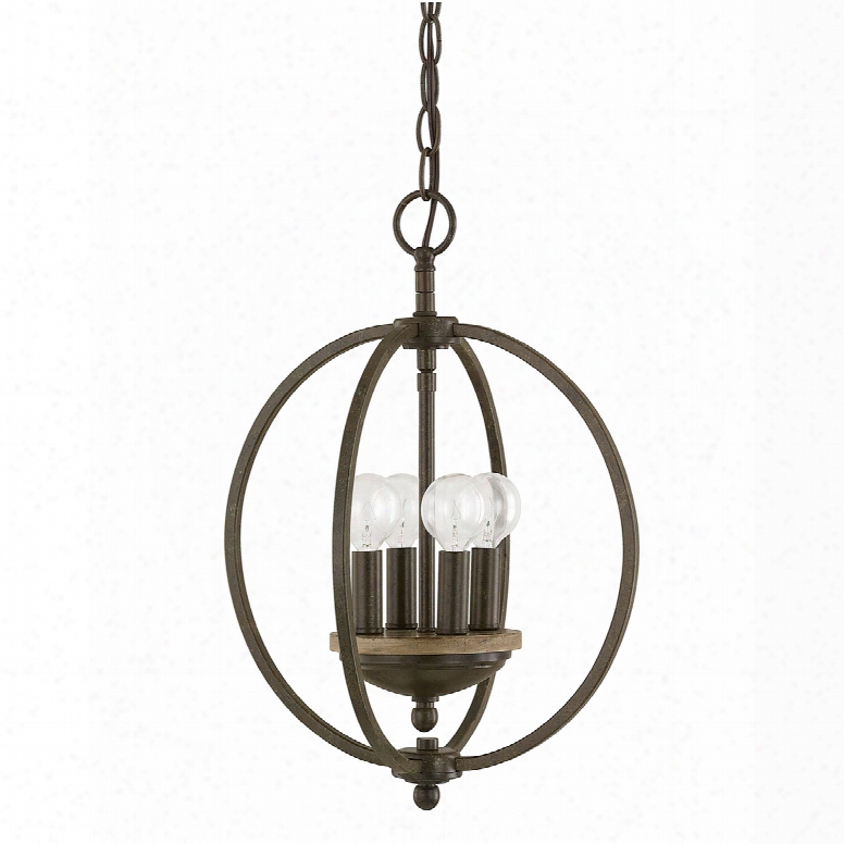 Capital Lighting Perry 6-light Pendant In Bronze And Oak
