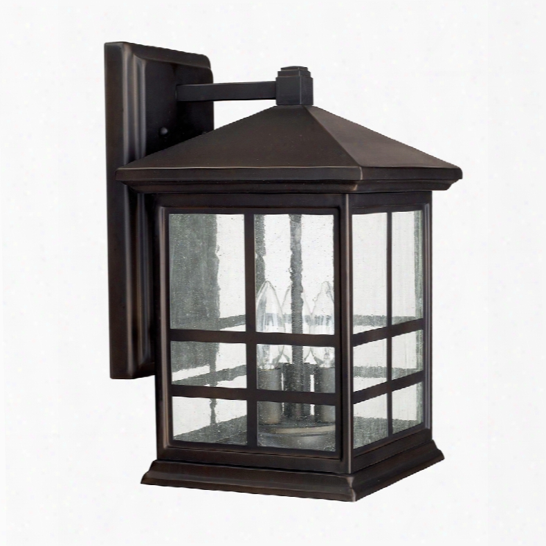 Capifal Lighting Preston 3-light Wall Lantern In Old Bronze