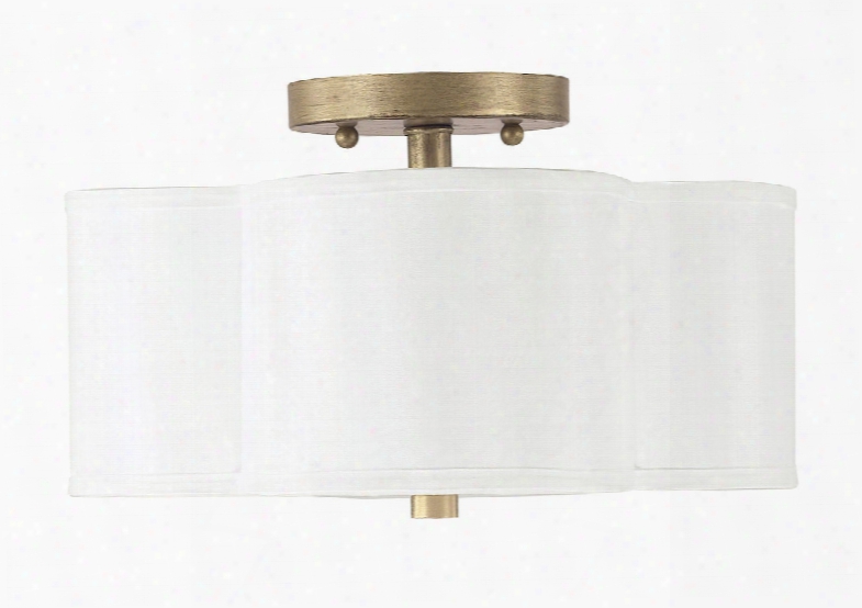 Capital Lighting Quinn 2-light Semi-flush In Brushed Gold