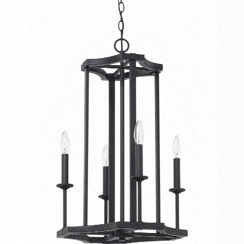 Capital Lighting Ravenwood 4-light Foyer Pendant In Black Iron