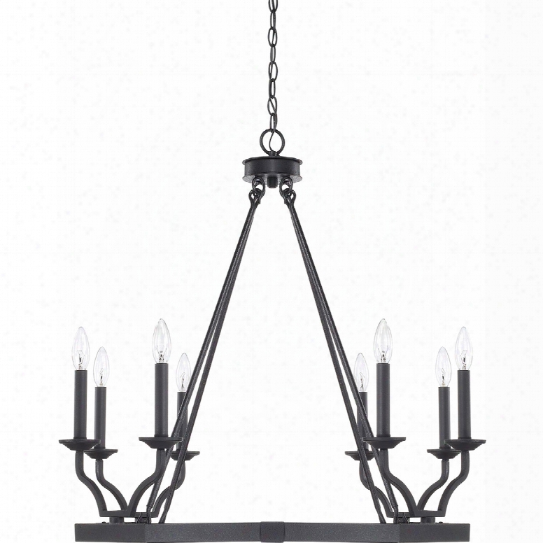 Capital Lighting Ravenwood 8-light Chandelier In Black Iron