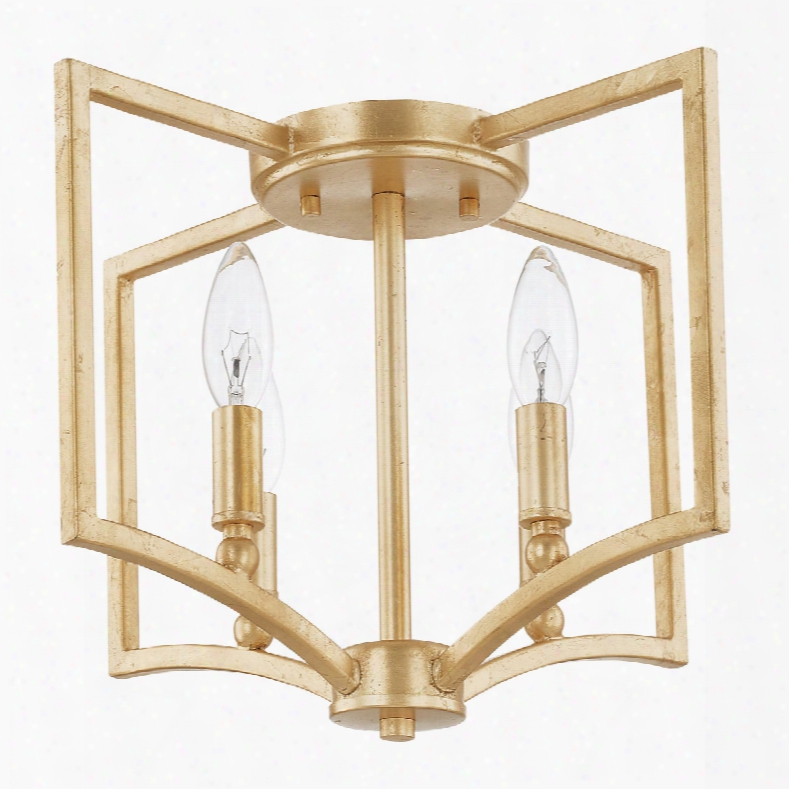 Capital Lighting Regan 4-light Flush Mount In Capital Gold