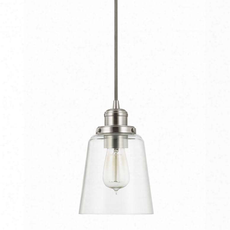 Capital Lighting Signature 1-light Mini Pendant In Brushed Nickel