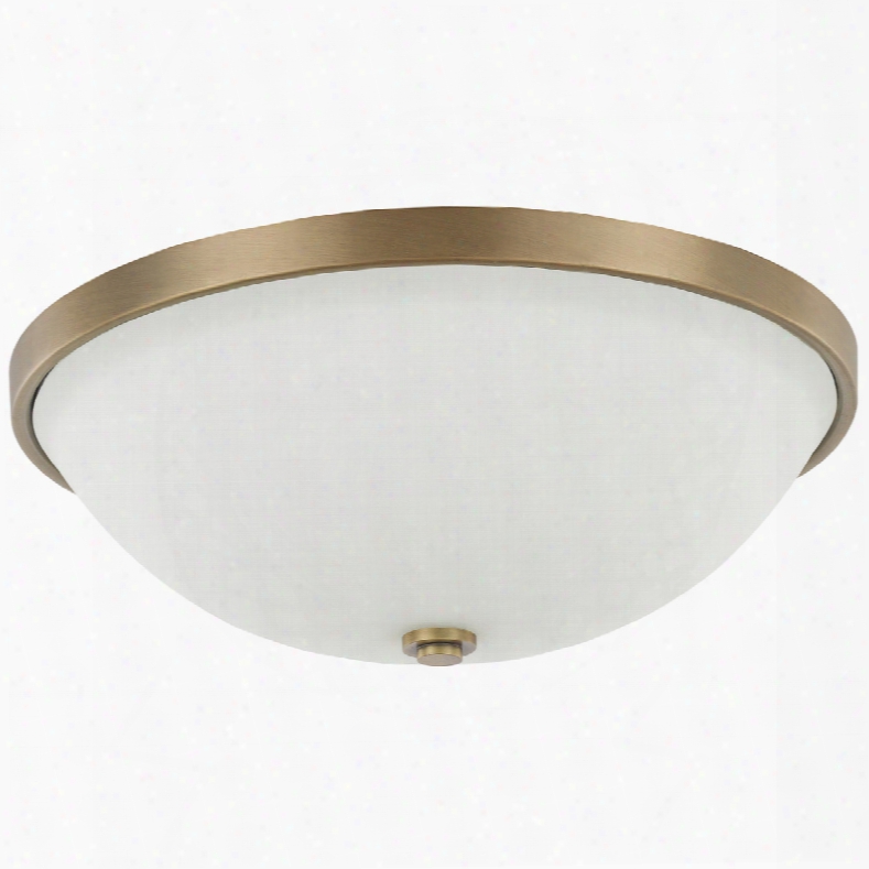 Capital Lighting Signature 3-light Flush Mount In Aged Brass