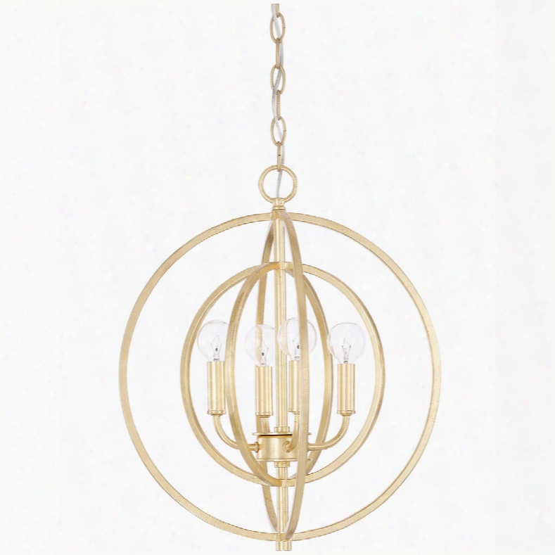 Capital Lighting Singature 4-light 16 Inch Pendant In Capital Gold