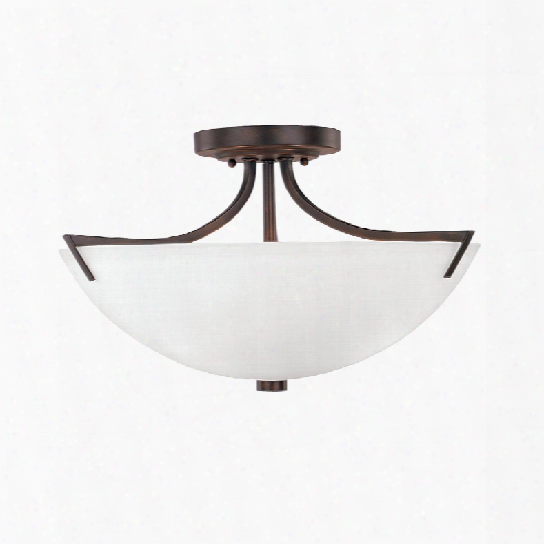 Capital Lighting Stanton 3-light Semi-flush In Burnished Bronze