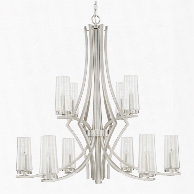 Capital Lighting Stella 10-light Chandelier In Brushed Nickel