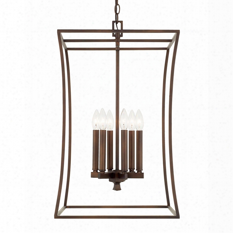 Capital Lighting Westbrook 6-light Foyer Pendant In Burnished Bronze