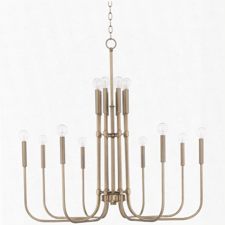 Capital Lighting Zander 16-light Chandelier In Aged Brass