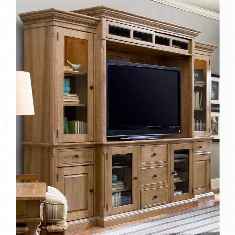 Paula Deen Down Home Entertainment Wall Unit In Oatmeal