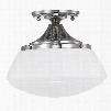 Capital Lighting Baxter 1-Light Polished Nickel Flush Mount