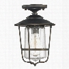 Capital Lighting Creekside 1-Light Outdoor Ceiling Semi-Flush in Old Bronze