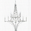 Capital Lighting Wright 10-Light Chandelier in Polished Nickel