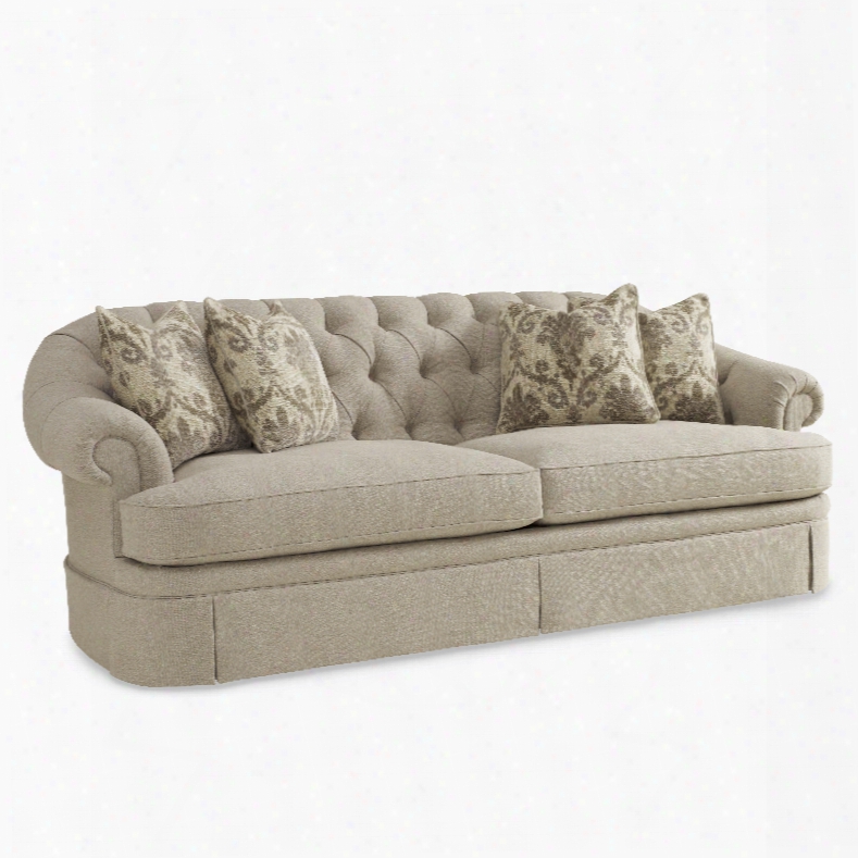 Art Furniture Collection One Upholstered Oxfrod Tufted Skirted Sofa