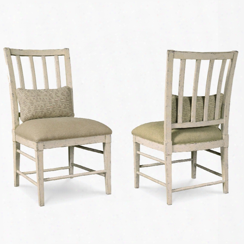 Art Furniture Echo Park Slat Back Side Chair Set Of 2 In White