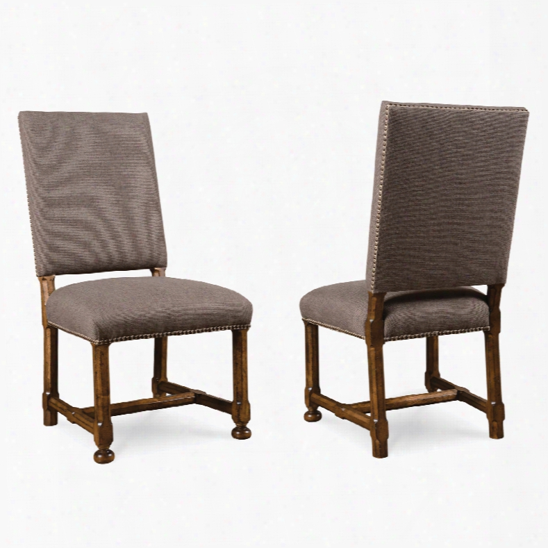 Art Furniture Echo Park Upholstered Back Side Chair Set Of 2 In Mocha