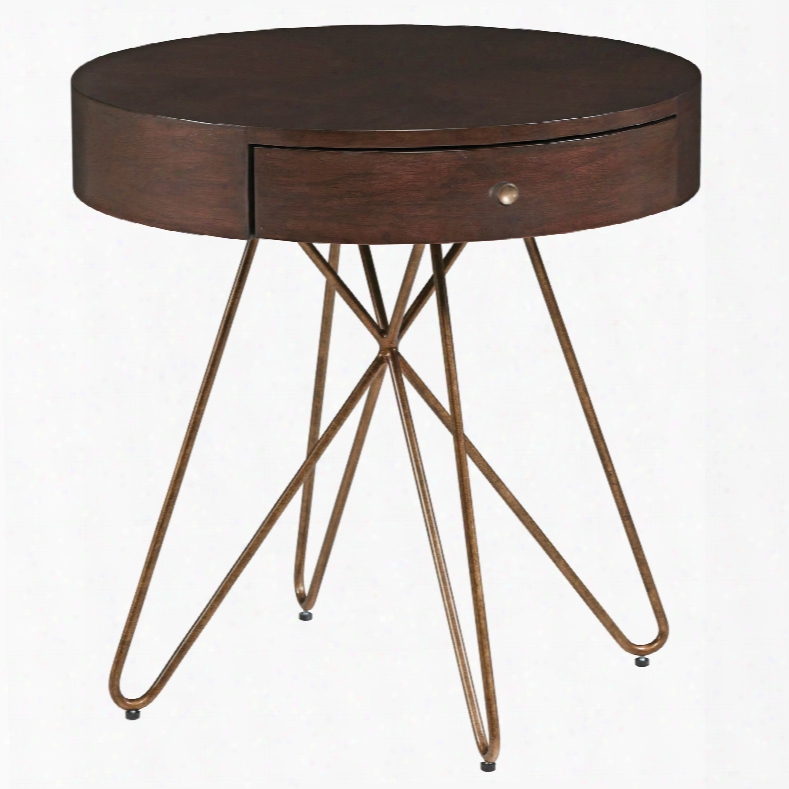 Art Furniture Epicneters Silver Lake Round End Table In Walnut