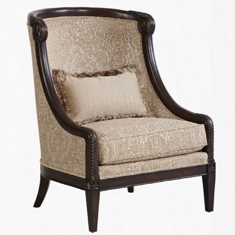 Art Furniture Giovanna Azure Carved Wood Accent Chair