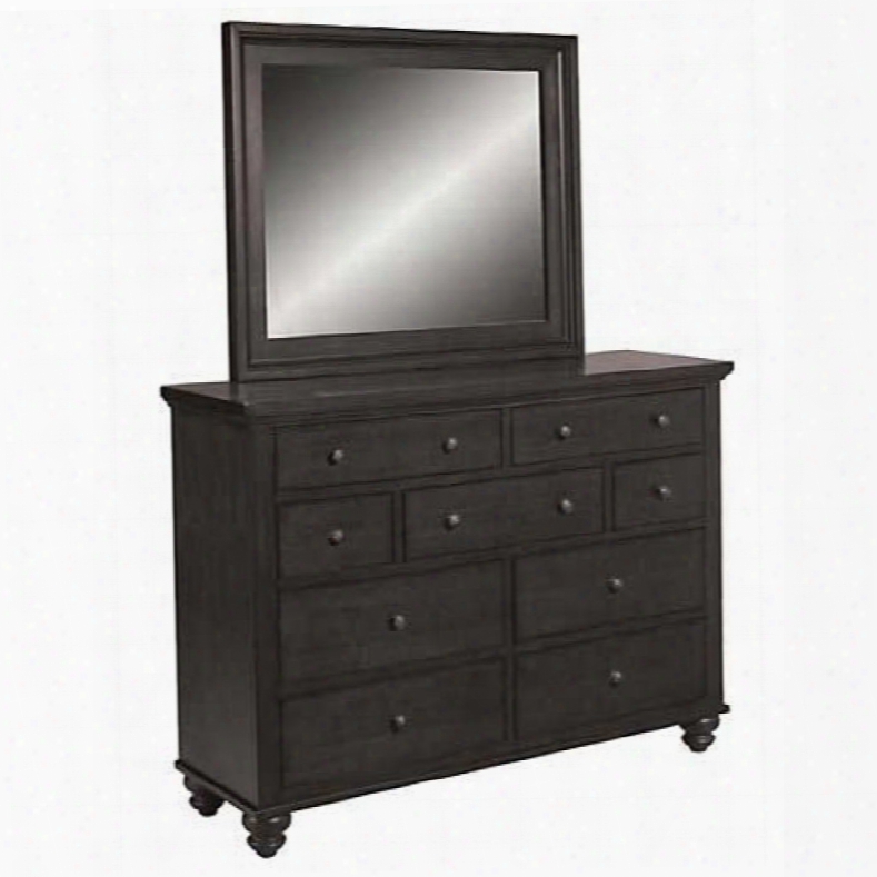 Aspenhome Cambridge Chesser With Mirror In Black