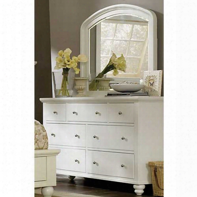 Aspenhome Cambridge Double Dresser With Mirror In Eggshell