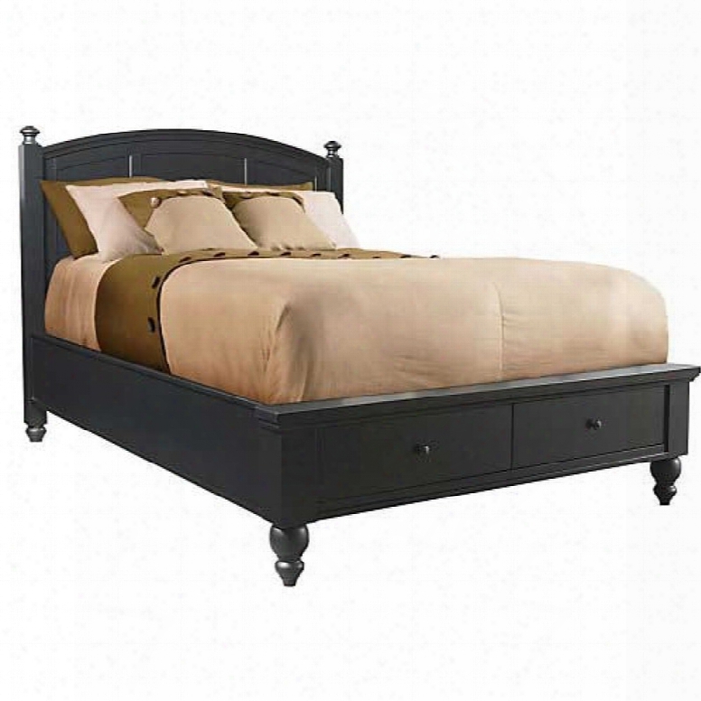 Aspenhome Cambridge Queen Panel Storage Bed In Black