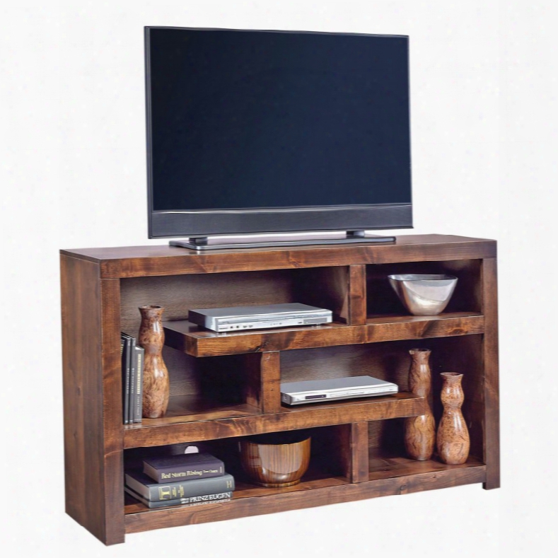 Aspenhome Contemporary Alder 60 Inch Open Console In Tobacco