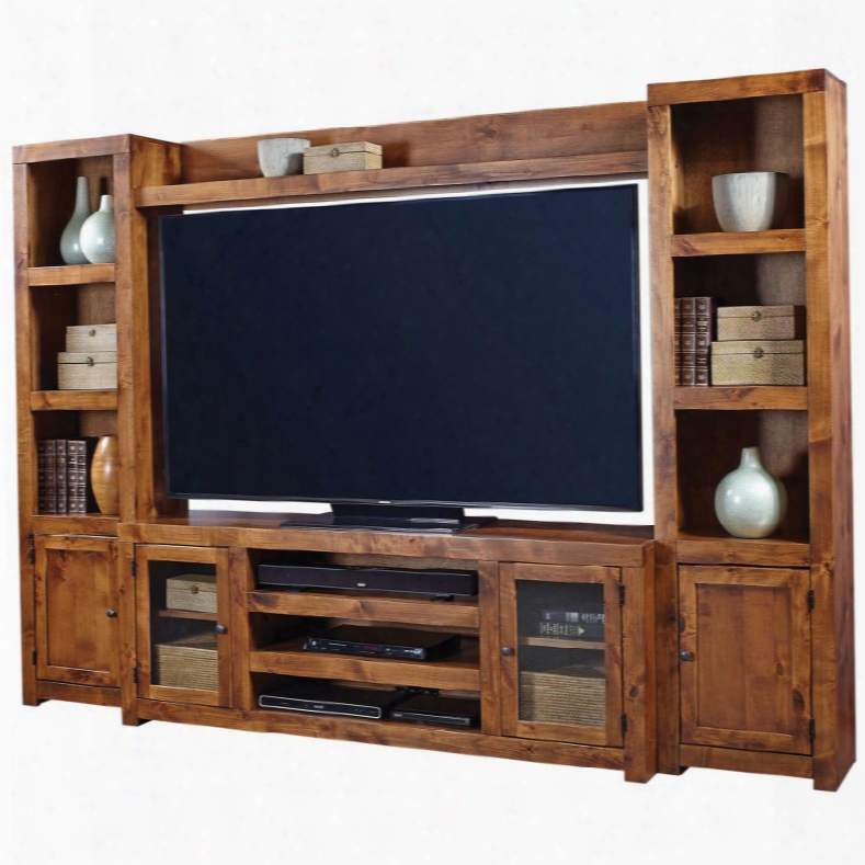 Aspenhome Contemporary Alder Entertainment Wall In Fruitwood
