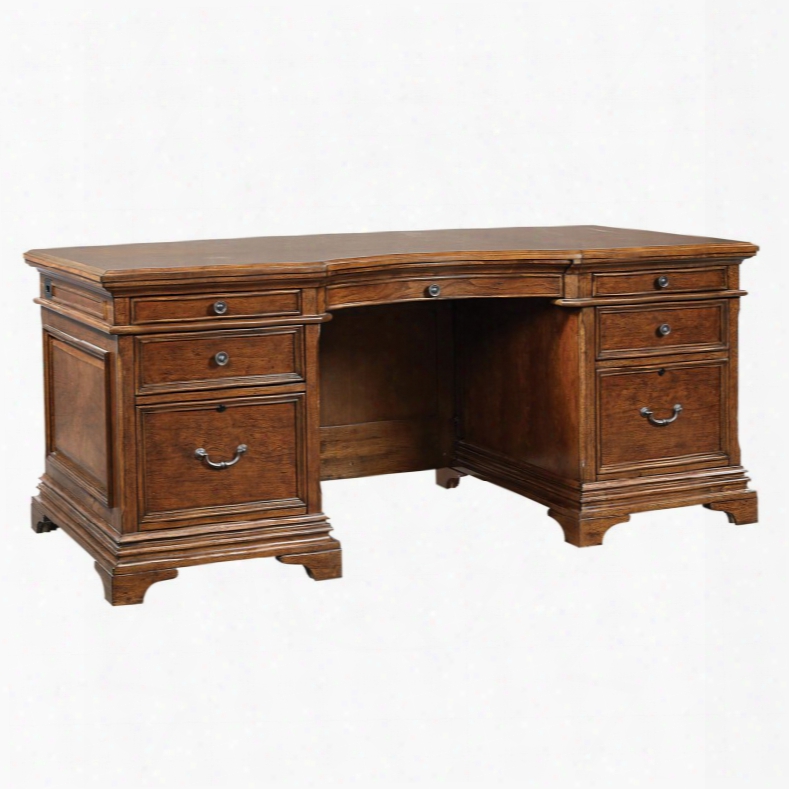 Aspenhome Hawthorne 72 Inch Curved Executive Desk