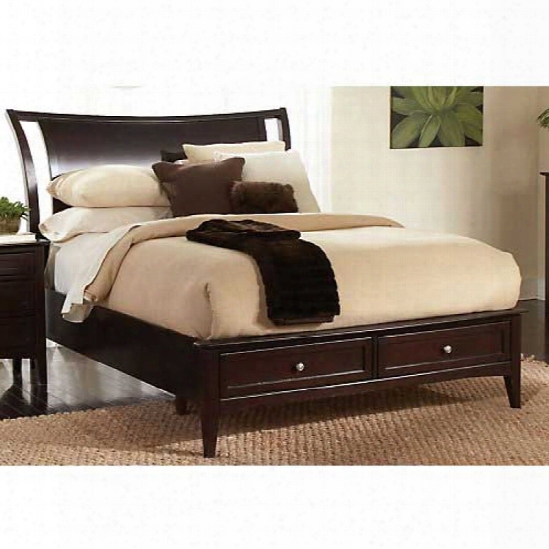 Aspenhome Kensington Queen Sleigh Storage Bed