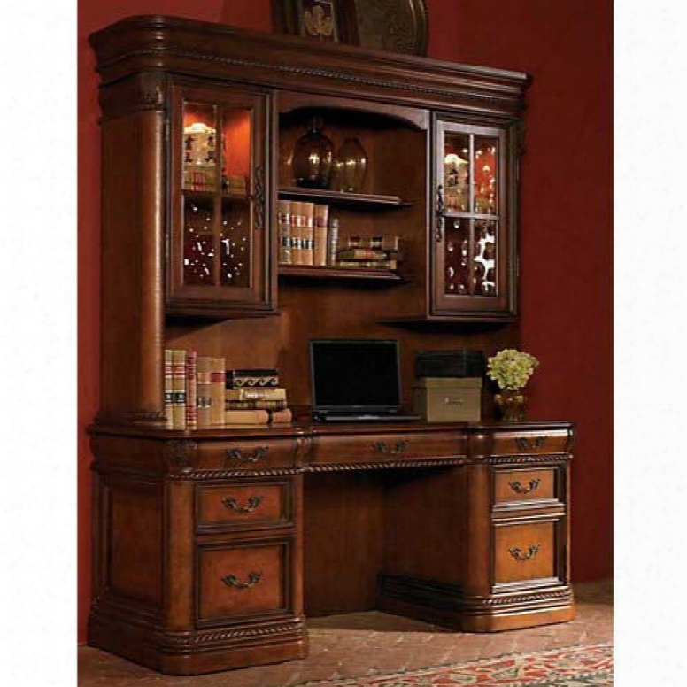 Aspenhome Napa Credenza Desk With Hutch