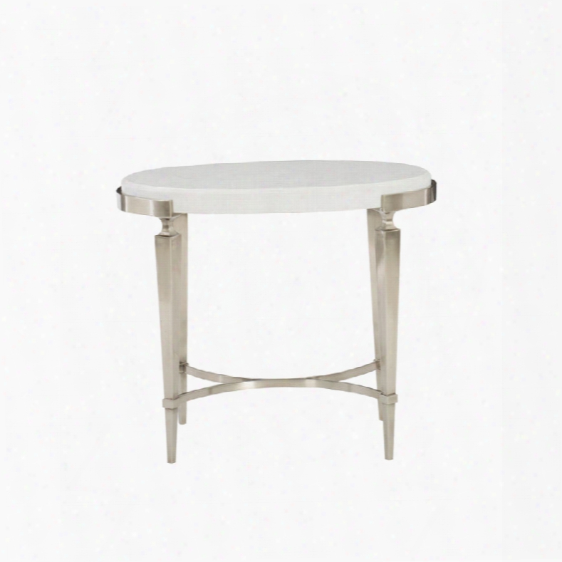 Bernhardt Domaine Blanc Oval Side Table