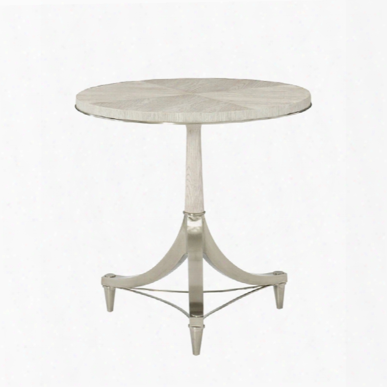 Bernhardt Domaine Blanc Round Pedestal Chairside Table