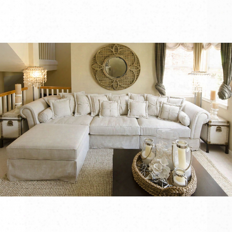 Elements Fine Home Bella Fabric Sectional In Sand