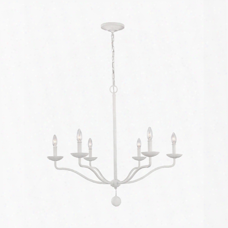 Murray Feiss Annie 6-light Chandelier In Plaster White