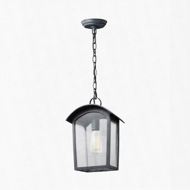 Murray Feiss Hodges 1-light Outdoor Pendant Lantern In Ash Black