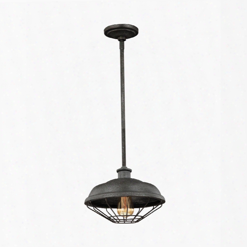 Murray Feiss Lennex 1-light Miin-pendant In Slated Grey Metal