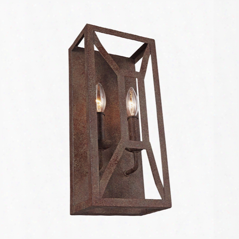 Murray Feiss Marquelle 2-light Wall Sconce In Weathered Iron