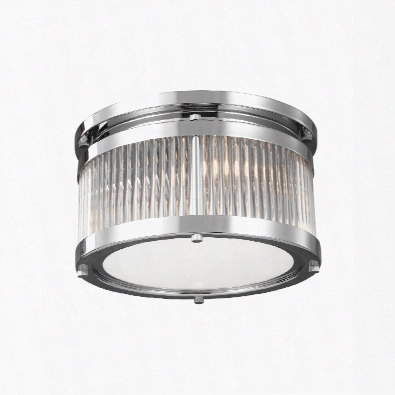 Murray Feiss Paulson 2-light Flushmount In Chrome