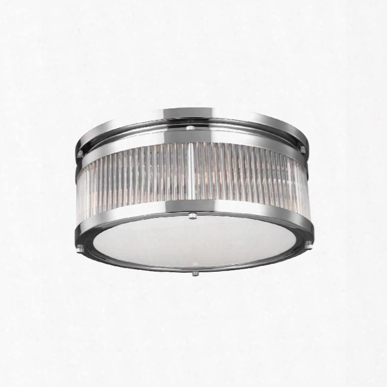 Murray Feiss Paulson 3-light Flushmount In Chrome