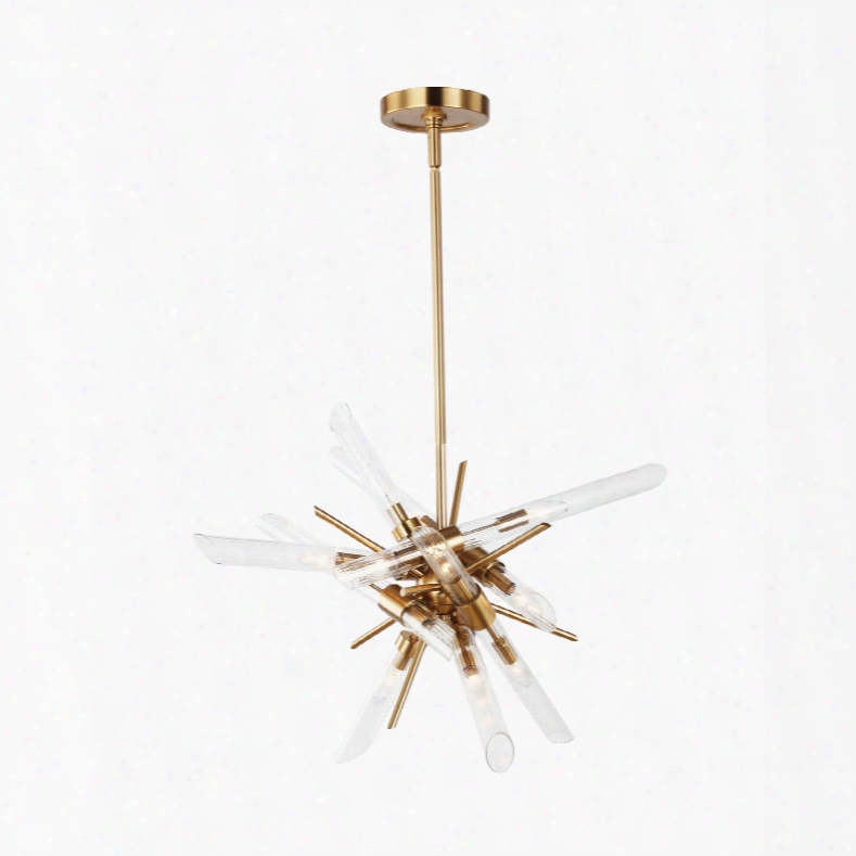 Murray Feiss Quorra 14-light Chandelier In Burnished Brass