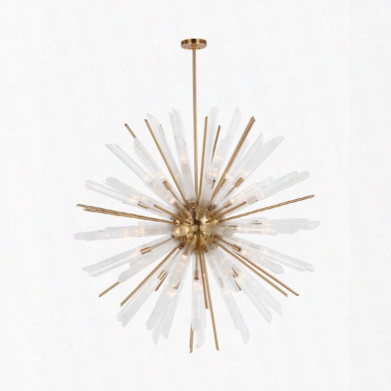 Murray Feiss Quorra 41-light Chandelier In Burnished Brass