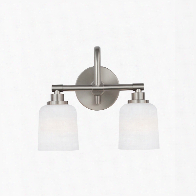 Murray Feiss Reiser 2-light Vanity In Satin Nickel