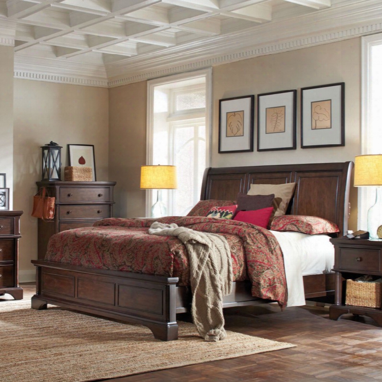 Aspenhome Bancroft 5-piece Sleigh Bedroom Set With 2nd Nightstand Free